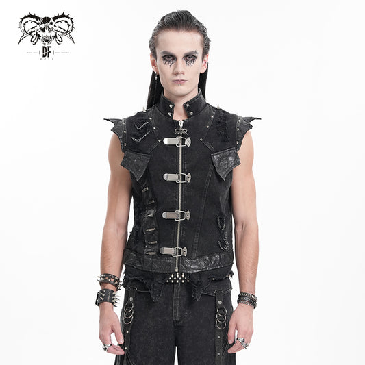 MEN'S PUNK DENIM VEST