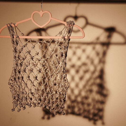 Glitter Rope Knotted Crop Top