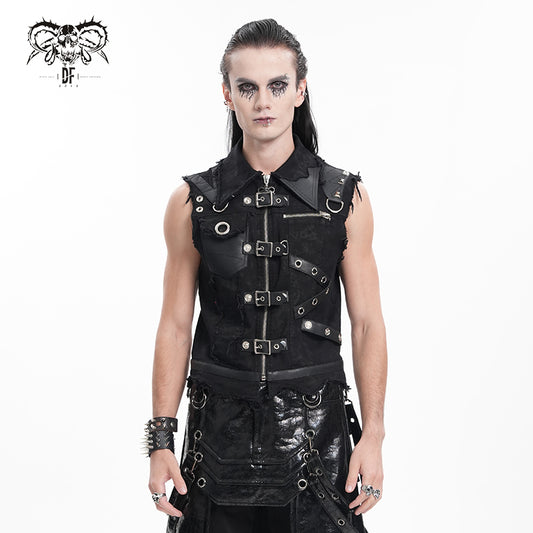 Men's Gothic Punk Vest with Chains