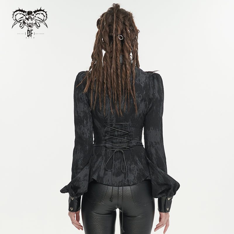 Heart cutout chest punk shirt