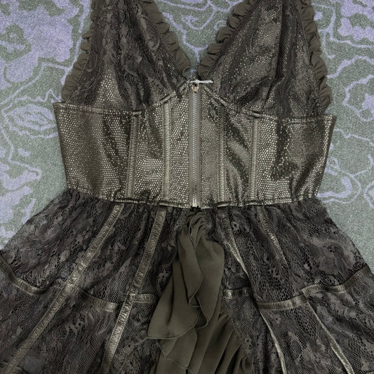 QUTIE FRASH Spider Web Lace Dress Top