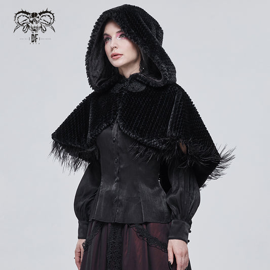 Gothic Short Hooded Cape