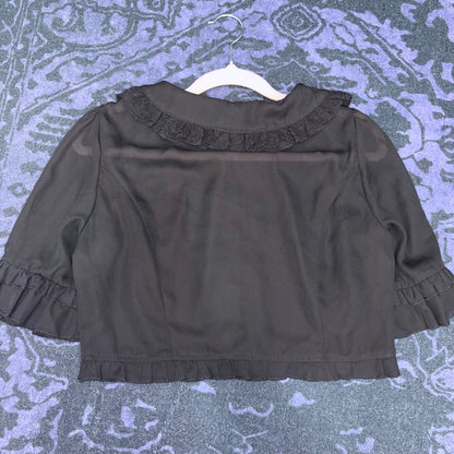 Lolita Short Sleeve Chiffon Blouse Ruffled Collar