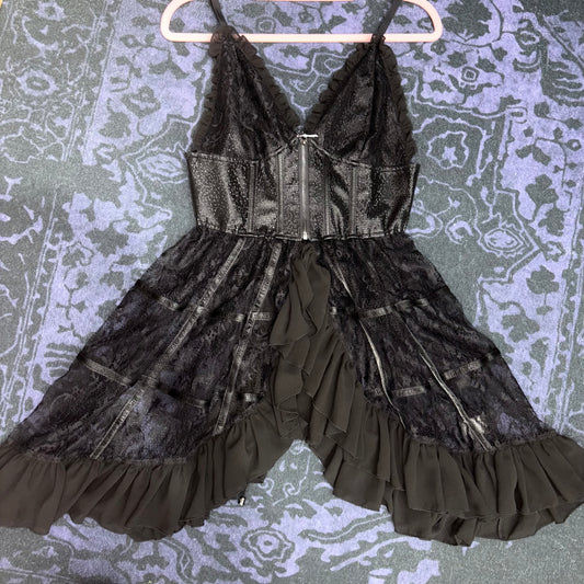 QUTIE FRASH Spider Web Lace Dress Top