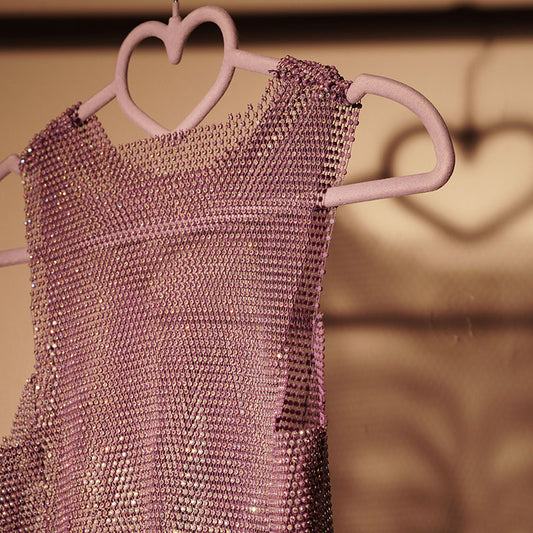 Purple Halo Rhinestone Glow Tank