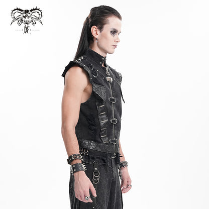 MEN'S PUNK DENIM VEST