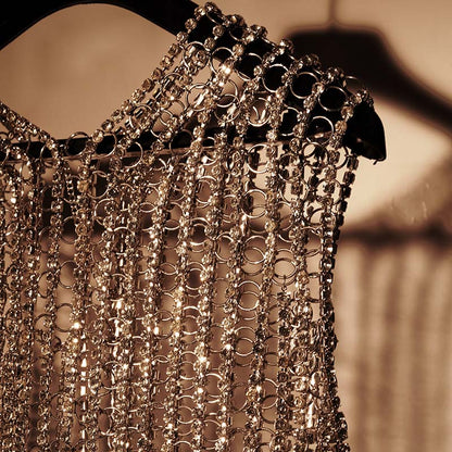 Blingcore Chainmail Halter Top