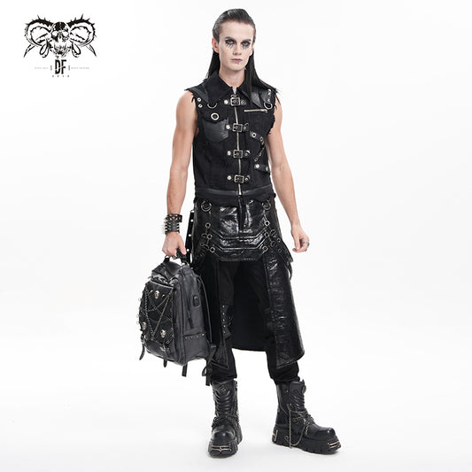 Men's Gothic Punk Vest with Chains