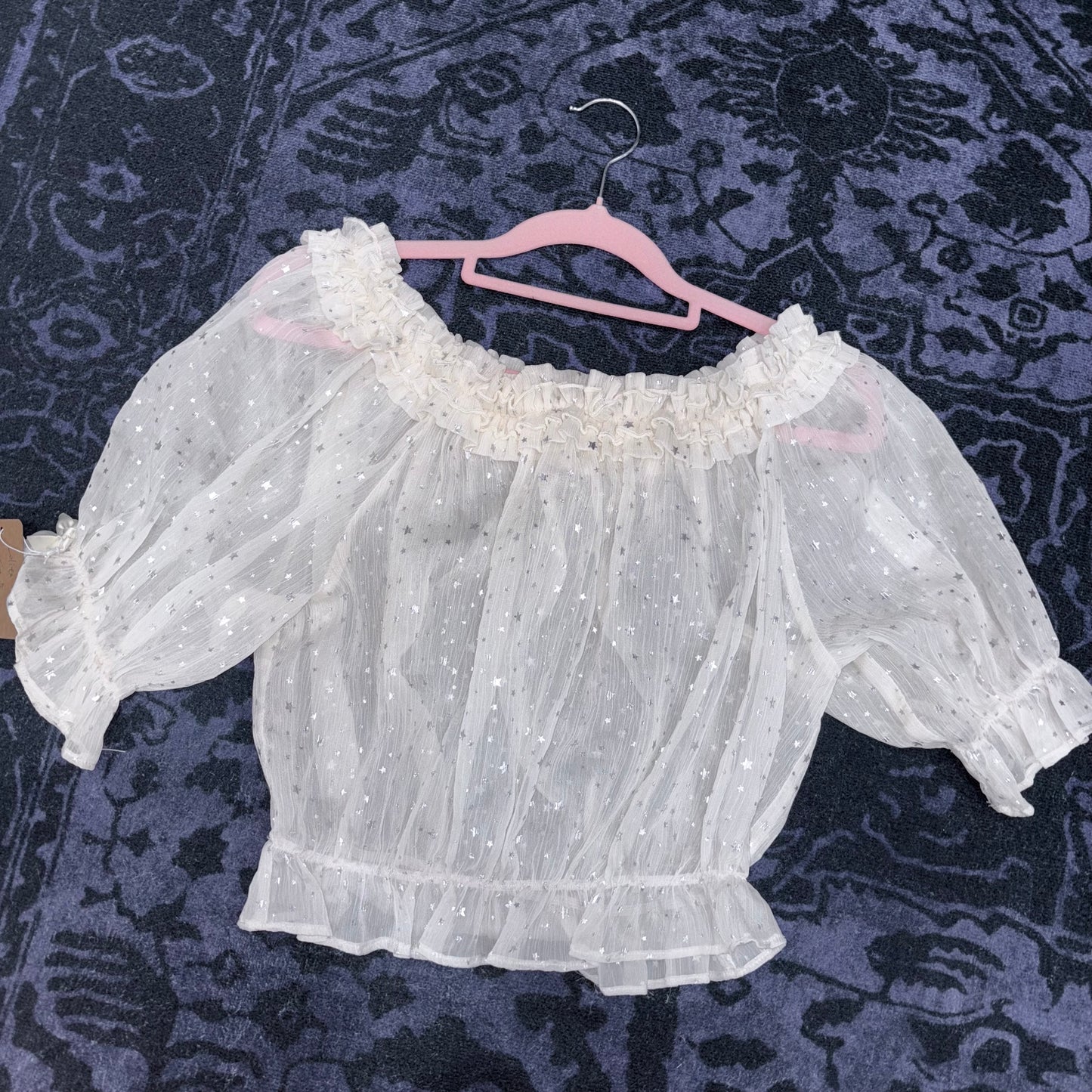 Lolita Off the Shoulder Chiffon Crop Top