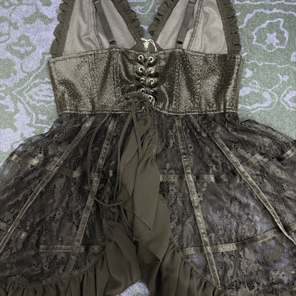 QUTIE FRASH Spider Web Lace Dress Top