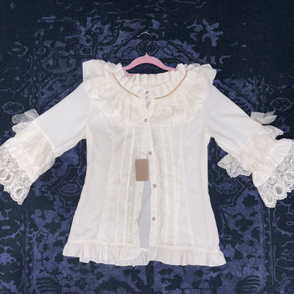 Lolita Ruffled Collar Long Sleeve Button Down Shirt
