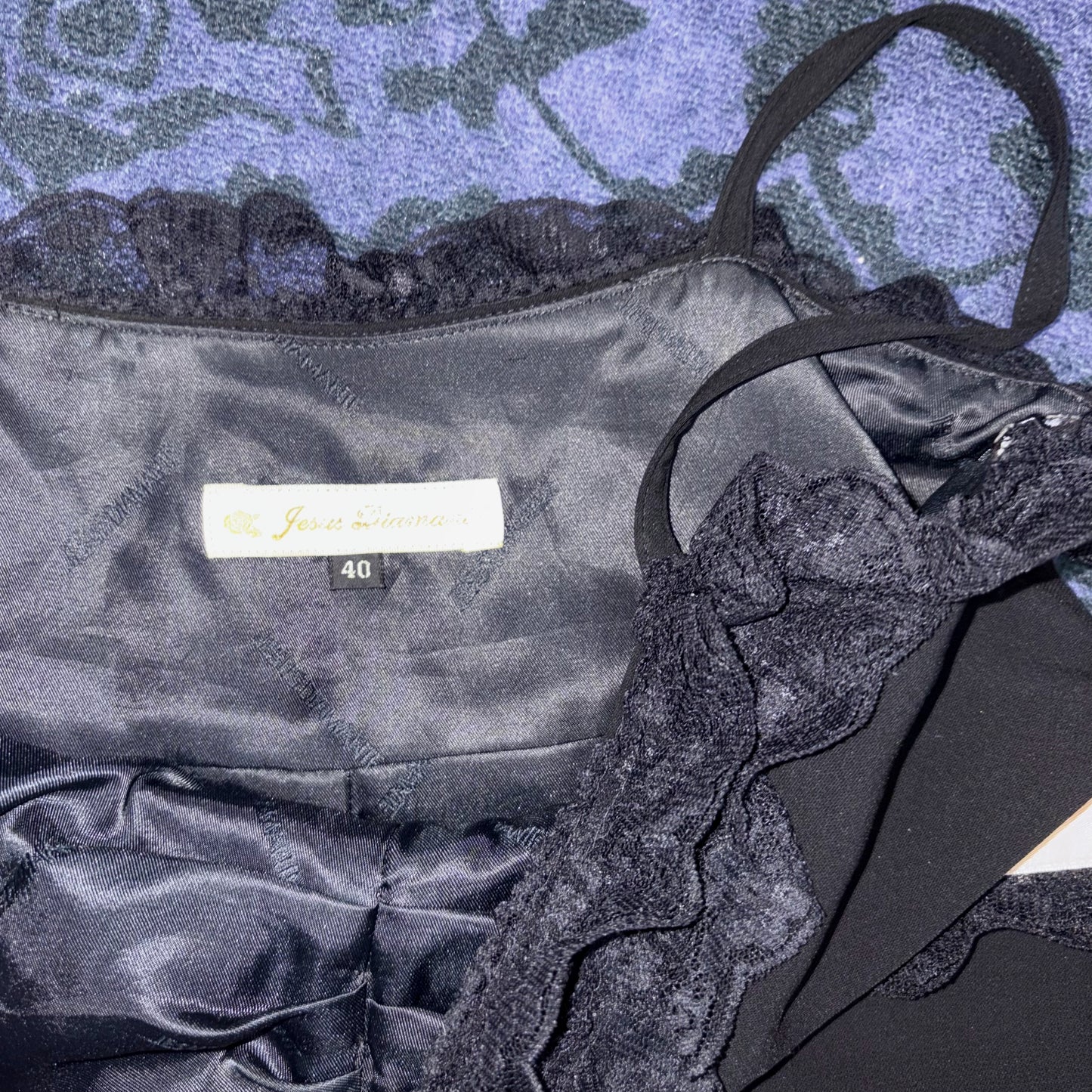 JESUS DIAMANTE Black and Pink Bow Babydoll