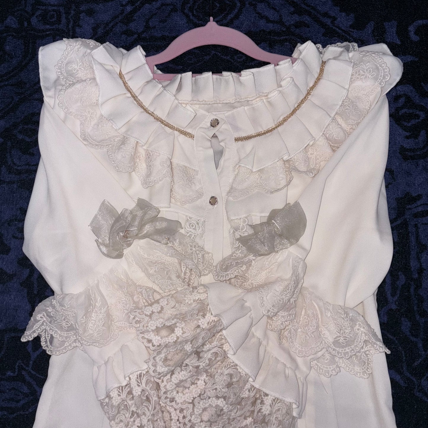 Lolita Ruffled Collar Long Sleeve Button Down Shirt