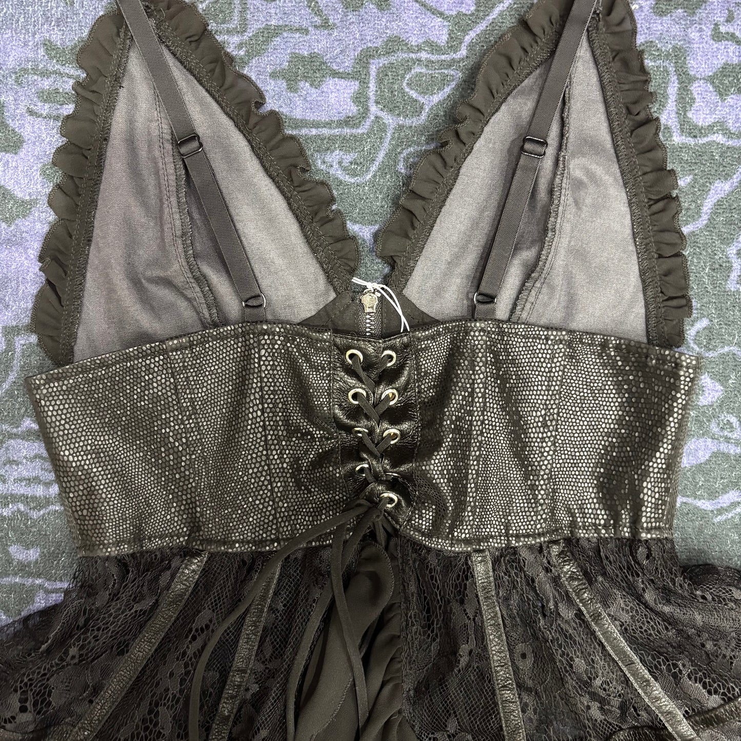 QUTIE FRASH Spider Web Lace Dress Top